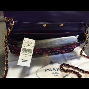 Prada donna floral print shoulder bag Clearance